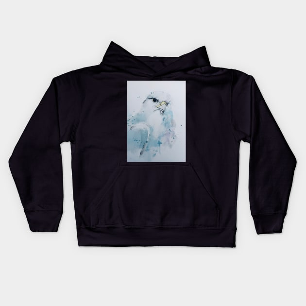 Eagle in the mist. Kids Hoodie by atep